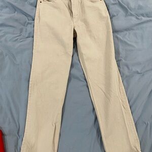Oatmeal Abercrombie 90’s Straight-Leg Jeans